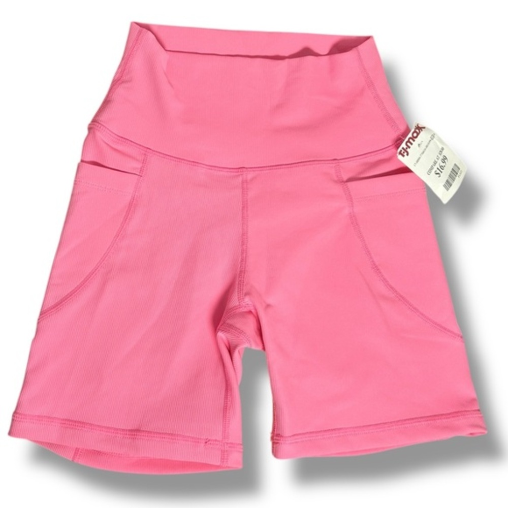 NWT Wilo Bright Pink High Waisted Barbiecore Biker Shorts Size XS - “Herleva”